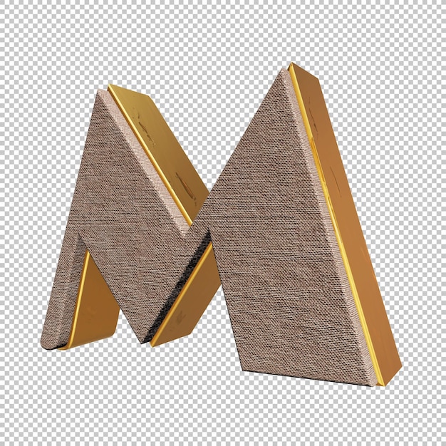 Letra m 3d render