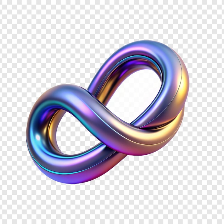 PSD una letra metálica colorida x está en un fondo transparente
