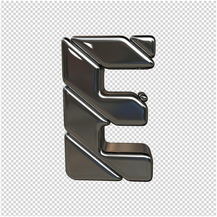 PSD letra de plástico renderizado 3d aislado