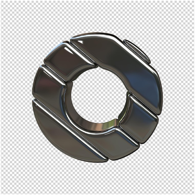 Letra de plata renderizado 3d aislado