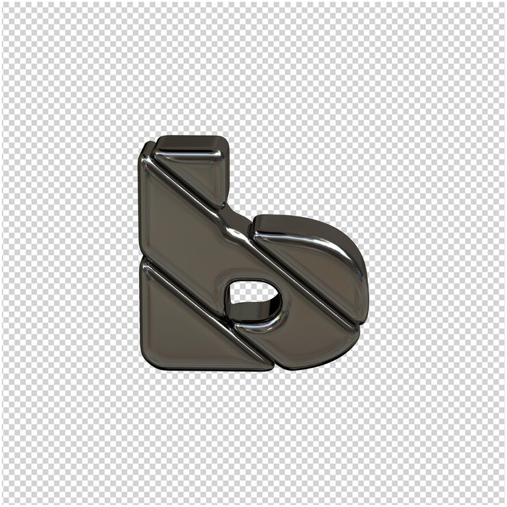 PSD letra prateada do alfabeto russo renderização 3d