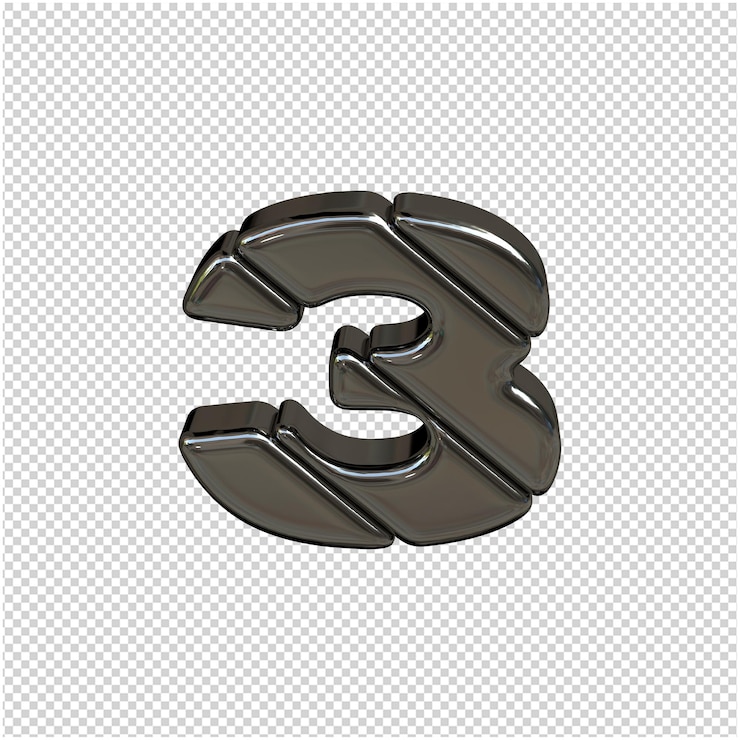 PSD letra prateada do alfabeto russo renderização 3d