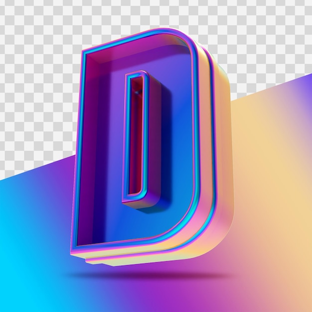 PSD letra realista 3d