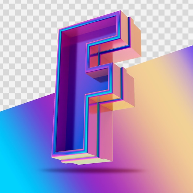 PSD letra realista 3d