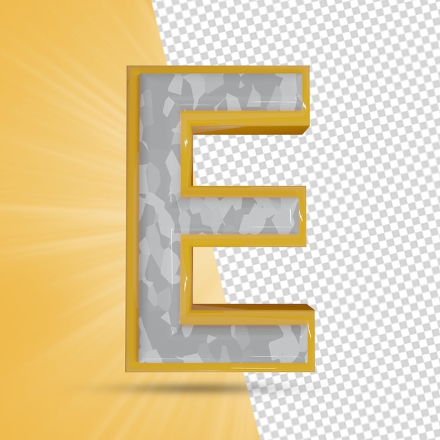 Letra de render 3d del alfabeto