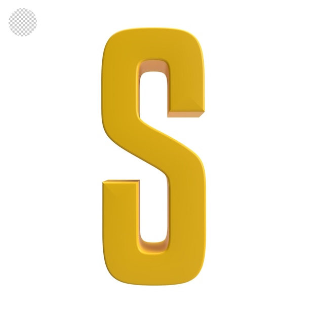 La letra S 3d