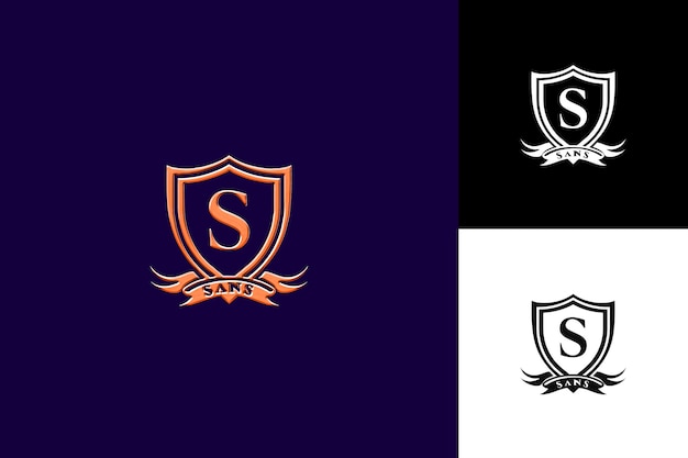 Letra S con diseño de logotipo de emblema Estilo con S en forma de ilustración Diseños vectoriales de logotipo