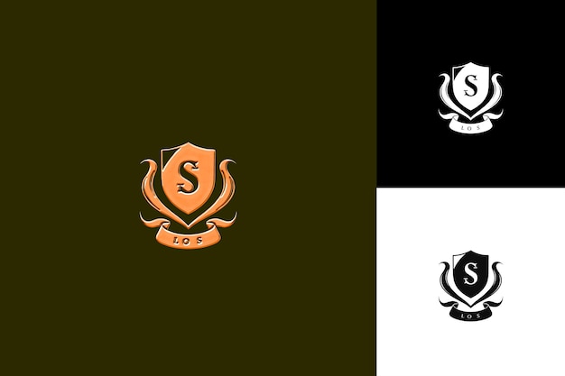 Letra S con diseño de logotipo de emblema Estilo con S en forma de ilustración Diseños vectoriales de logotipo