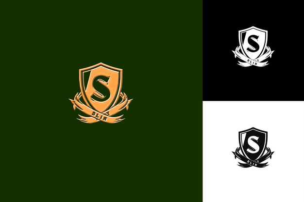Letra S con diseño de logotipo de emblema Estilo con S en forma de ilustración Diseños vectoriales de logotipo
