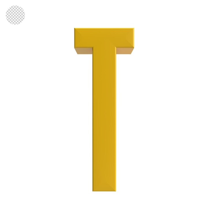 PSD la letra t 3d