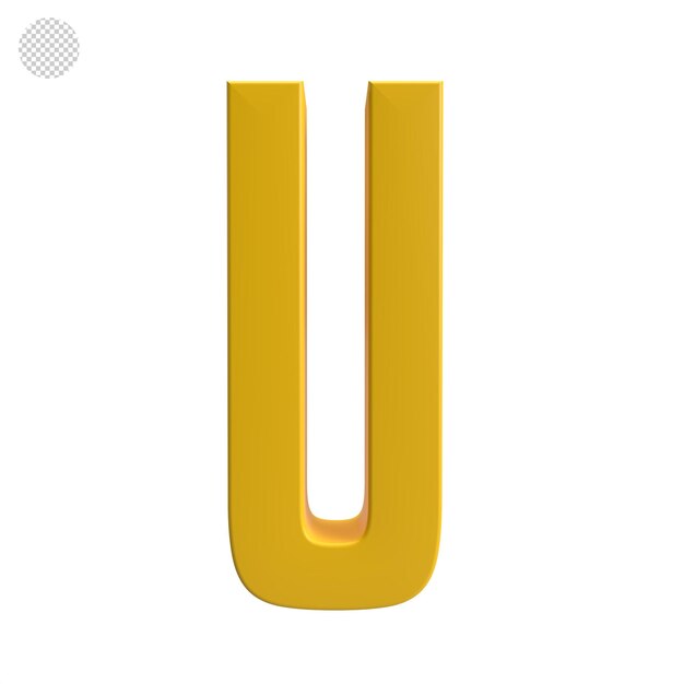 La letra U 3d