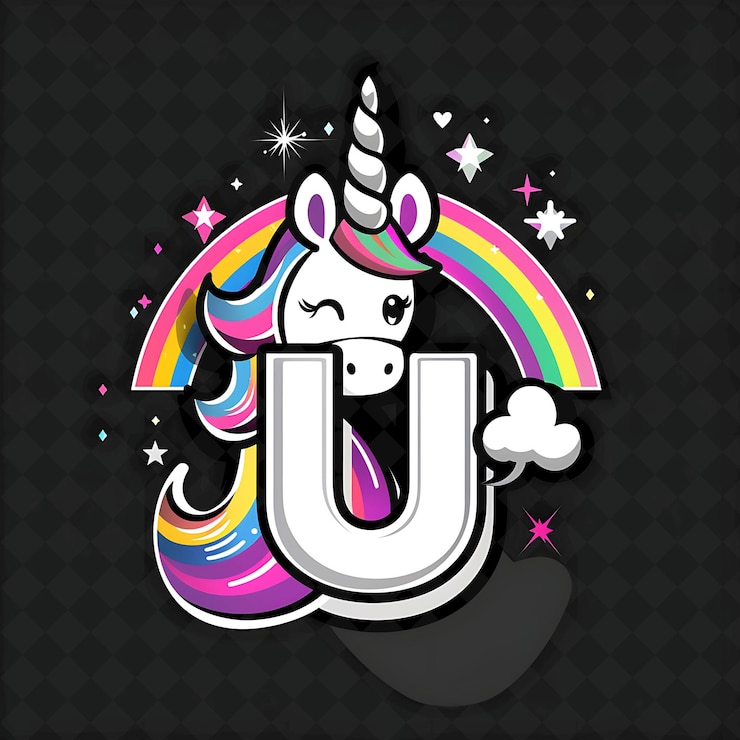 PSD letra u con diseño de logotipo en forma de letra estilo con diseño vectorial de logotipo de ilustración en forma de u