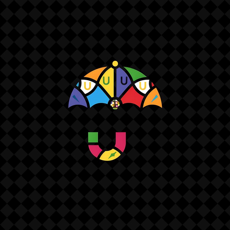 PSD letra u con diseño de logotipo de mosaico estilo con u en forma de una ilustración diseños vectoriales de logotipo