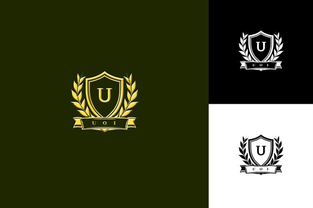 La letra U con el estilo de diseño del logotipo con la U en forma de una ilustración Diseños vectoriales del logotipo