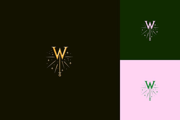 PSD letra w con insignia estilo de diseño del logotipo con w en forma de w naturaleza colecciones vectoriales abstractas