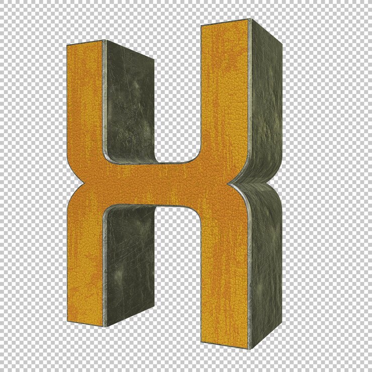 PSD letra x renderização em 3d