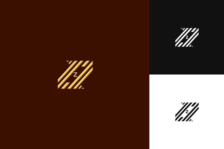 PSD letra z com estilo de design de logotipo abstrato com z em forma de ilustração designs vetoriais de logotipo