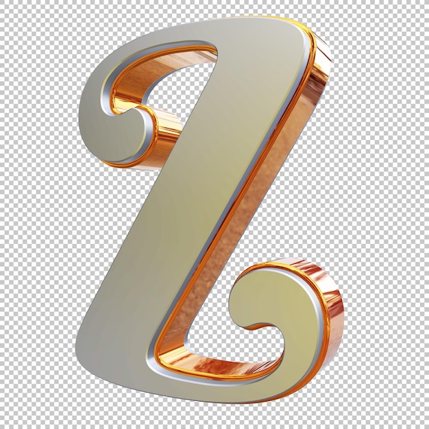 Letra Z renderização em 3D