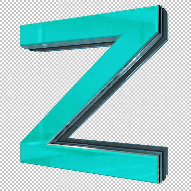 Letra Z renderização em 3D