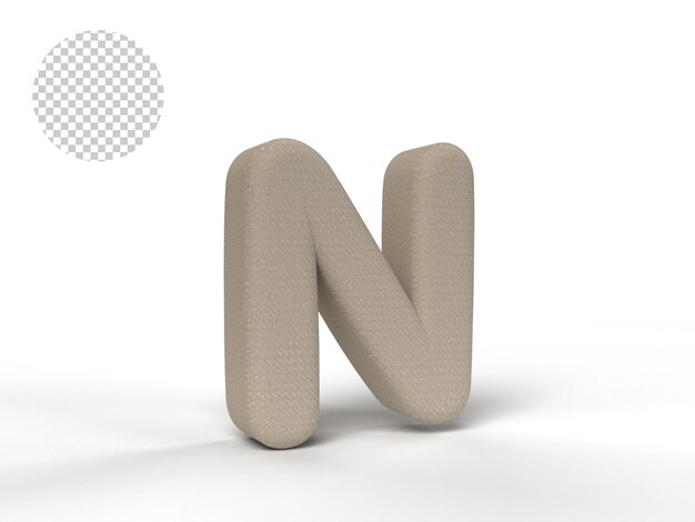 LETRAS 3D COM TEXTURA MARROM CLARO