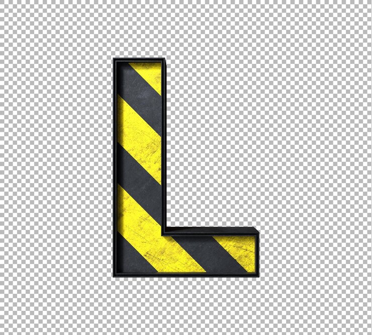 PSD letras 3d de estilo industrial