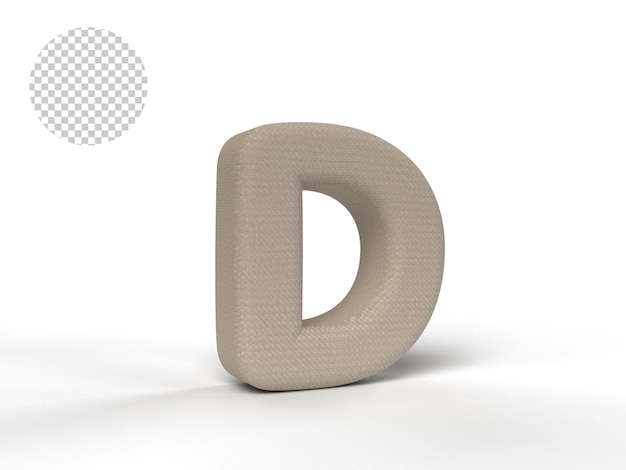 LETRAS 3D CON TEXTURA MARRÓN CLARO