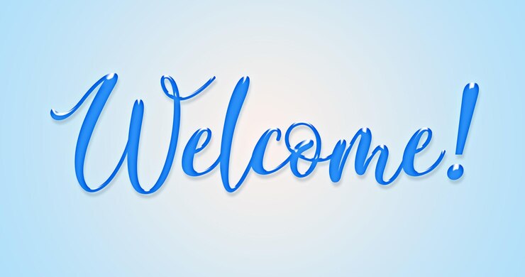PSD letras de banner de bienvenida, efecto de texto de photoshop moderno psd, imágenes prediseñadas de banner de bienvenida, signo de bienvenida