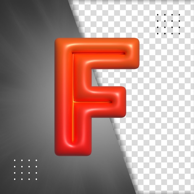 PSD letras do alfabeto de renderização 3d letra 3d fonte alfabética símbolo de folha realista alfabeto inglês