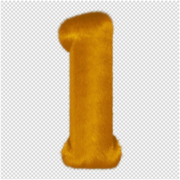 Las letras están hechas de piel de jengibre. 3d letra l
