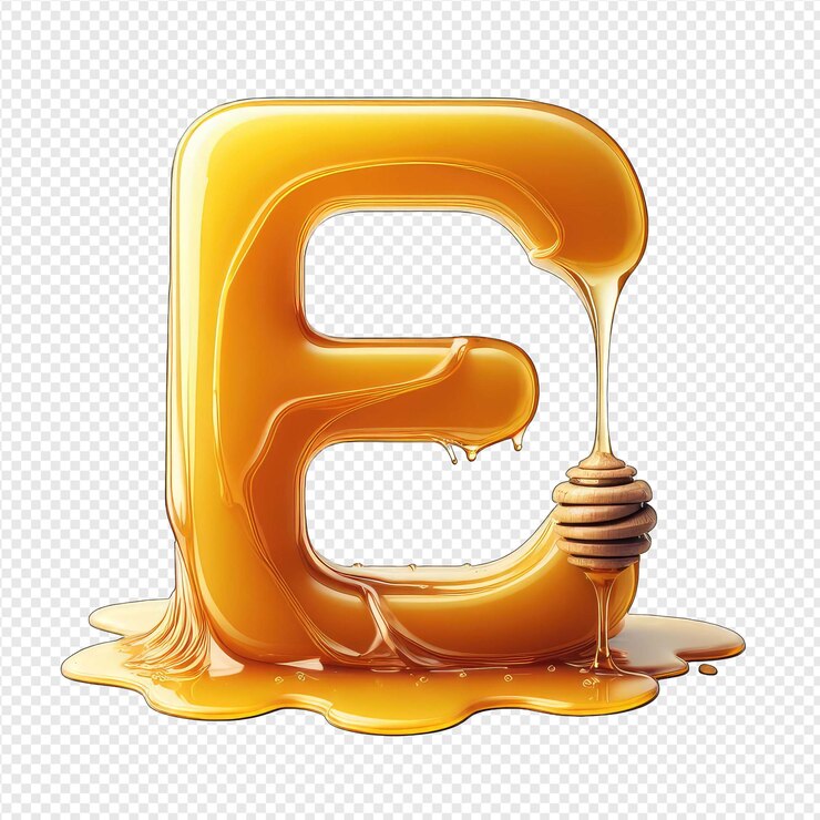 PSD letras de miel que fluyen png