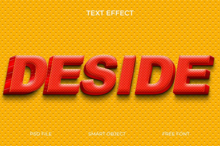 PSD un letrero amarillo y naranja que dice efecto en él