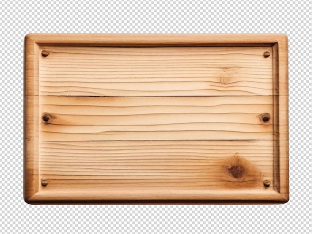 Un letrero de madera en blanco png transparente