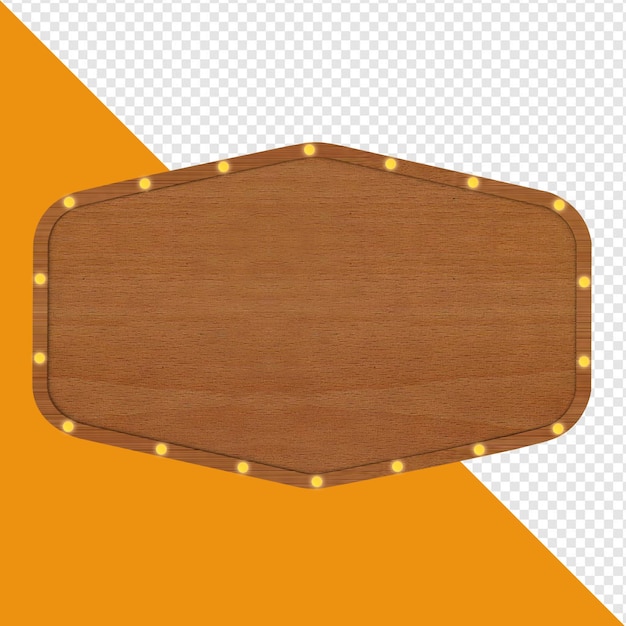 LETRERO DE MADERA ILUMINADO