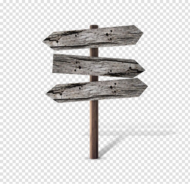 PSD letrero de madera llano vacío 3d render