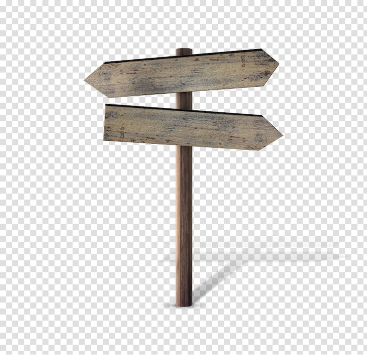 PSD letrero de madera llano vacío 3d render