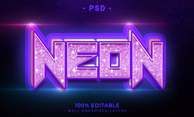 un letrero de neón que dice neón de color neón