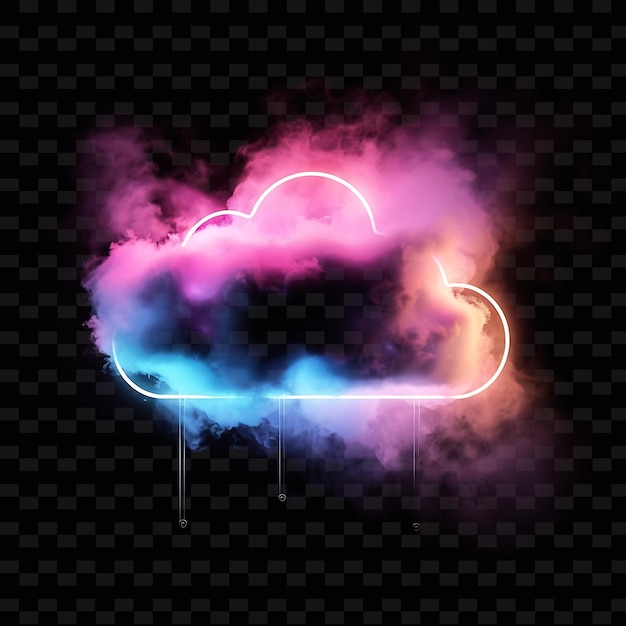 PSD letrero de nube levitante con una tabla en forma de nube levitante f decoración de letrero creativo en forma de y2k