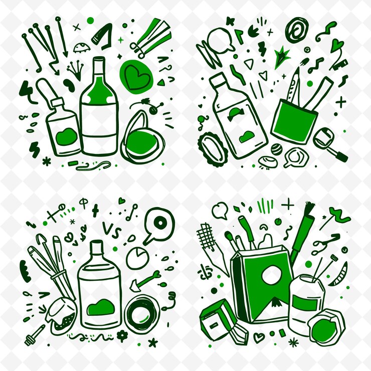 PSD un letrero verde y blanco que dice "beber" en verde