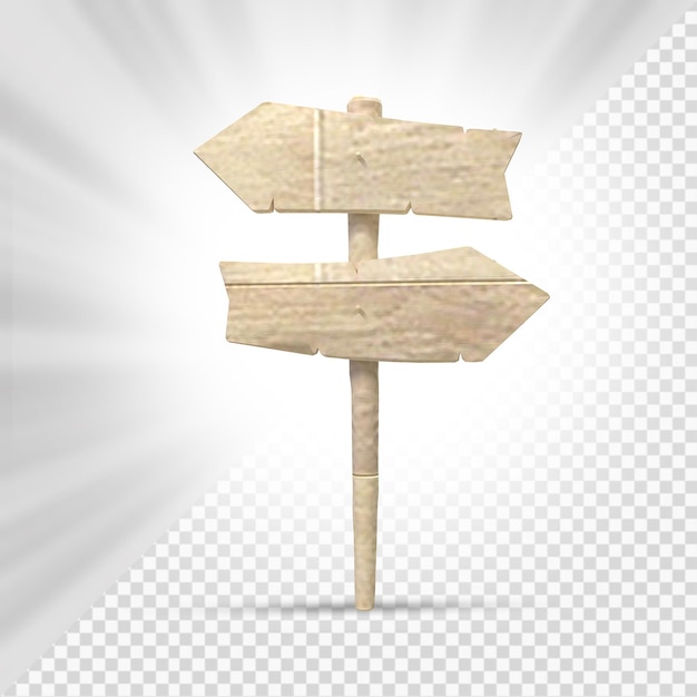 PSD letreros de madera 3d render