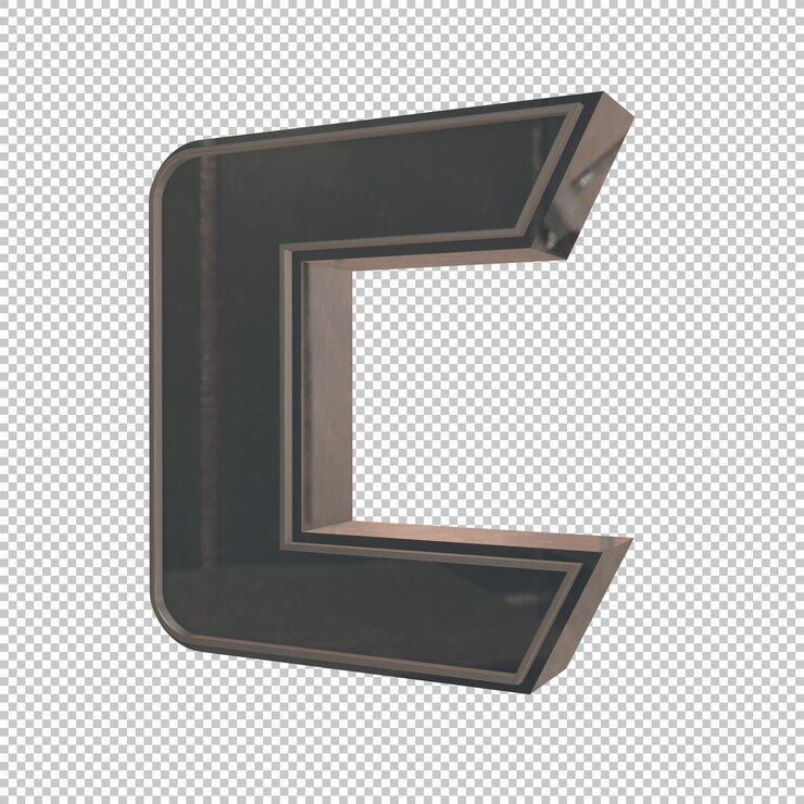 PSD letter c 3d render