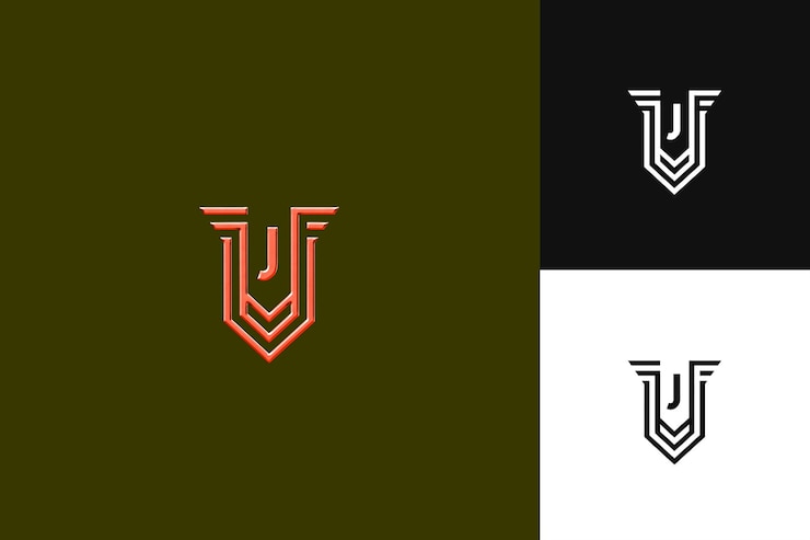 PSD letter j logo with imperial vibe monogram logo style design illustration logo vector designs