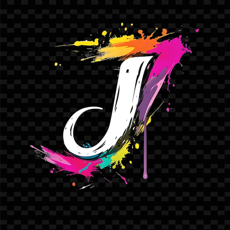 PSD letter j with hand drawn logo design style with j shaped int nature abstract vector collections