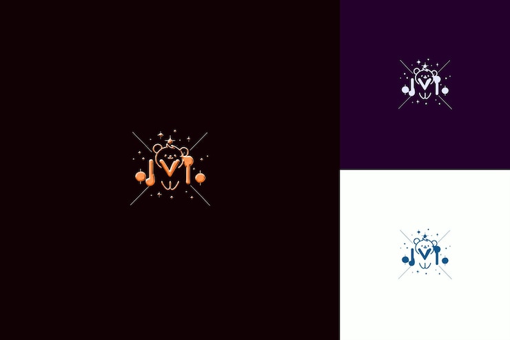 PSD letter m with mascot logo design style with m shaped into a nature abstract vector collections