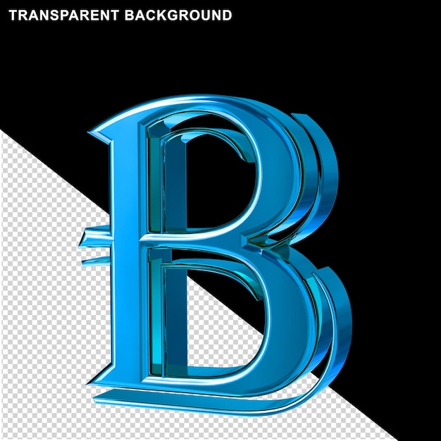 Lettera 3d blu b