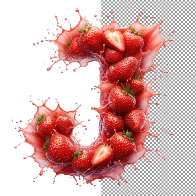 Lettera 3D isolata su una tela PNG trasparente