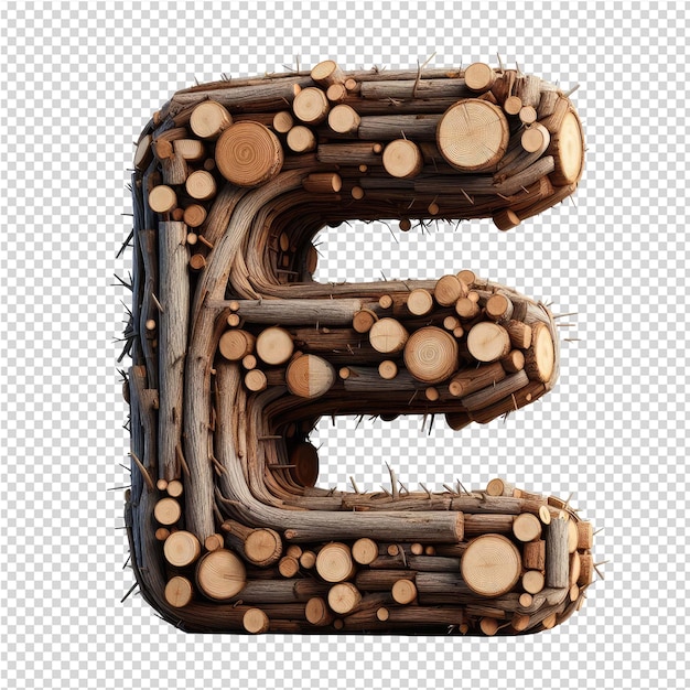 Lettera 3D isolata su una tela PNG trasparente