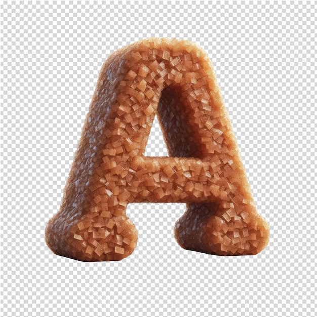 Lettera 3D isolata su una tela PNG trasparente