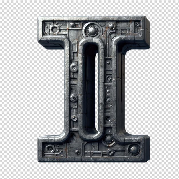 Lettera 3D isolata su una tela PNG trasparente