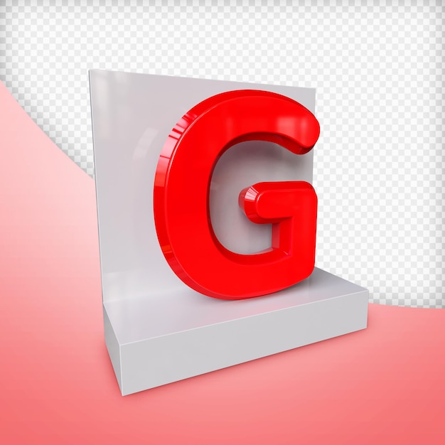 Lettera 3d render premium psd