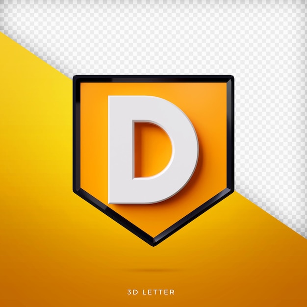 Lettera 3d render premium psd